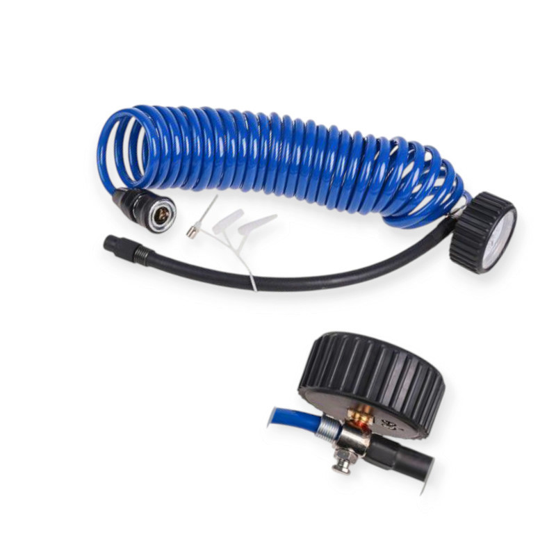 Компрессор 10атм/ 50л/23а/5м шланг спирал с ман. и дефлятором/клемы/сумка Мукачево - изображение 3