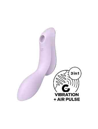 Вакуумный стимулятор с вибрацией Satisfyer Curvy Trinity 2 Violet Sex Aura Киев