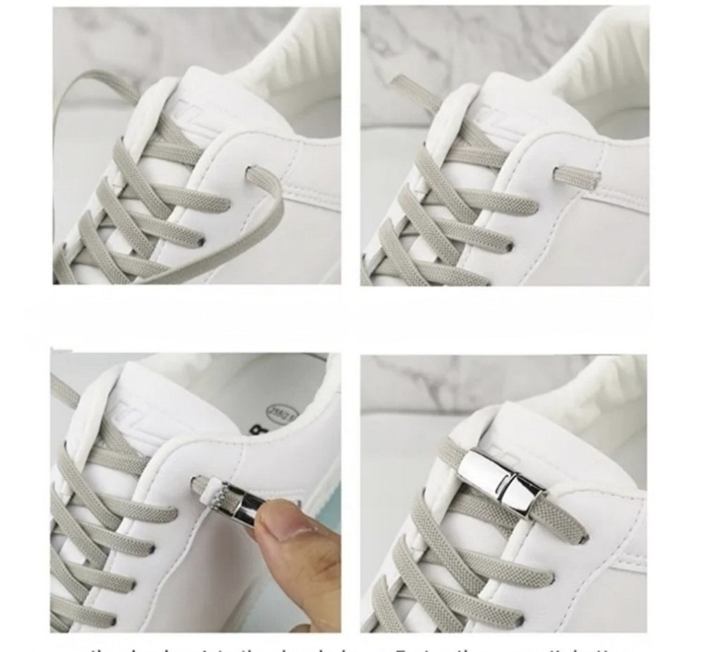 Еластичні шнурки без зав'язок з магнітними застібками в один колір 5 мм  Яскраво-рожевий Сміла - фото 3