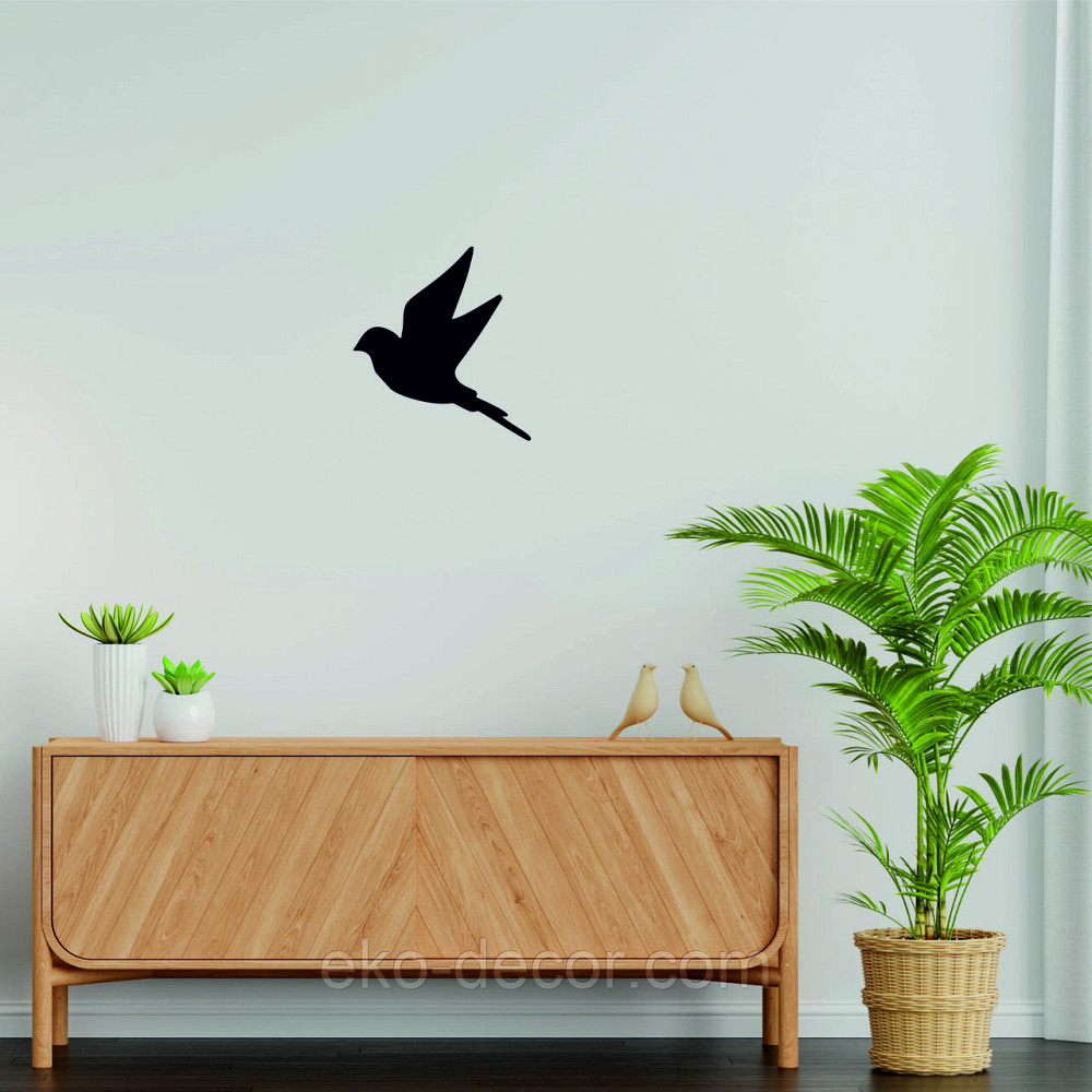 Декоративное настенное Панно «Птичка» Декор на стену(цена за 1шт) 30*27 см, Черный Киев - изображение 6