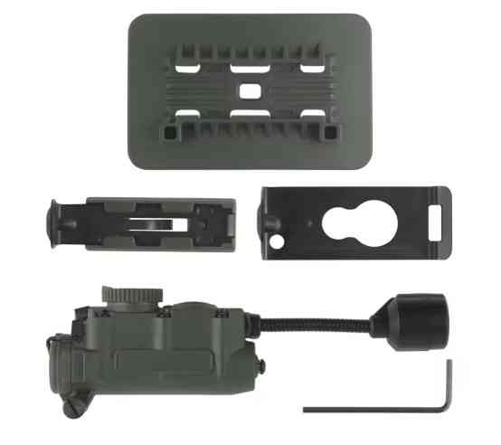 Тактичний ліхтар Sidewinder на шолом (білий + червоний + зелений + синій + ІЧ світло) Оливковий Вінниця