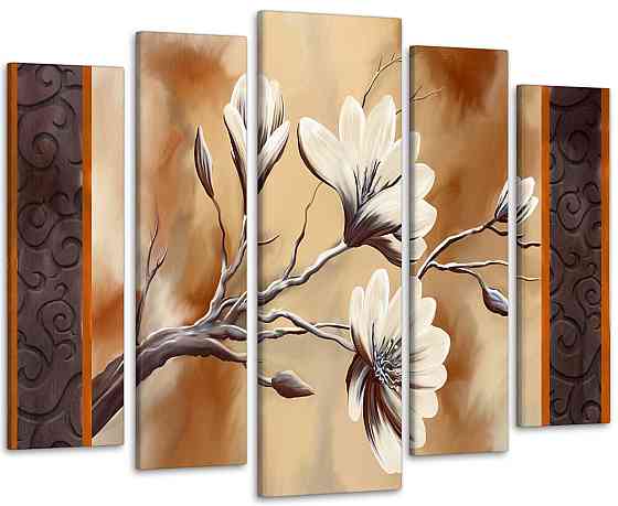 Модульна картина Абстракція Квіти Art-135_5 Київ