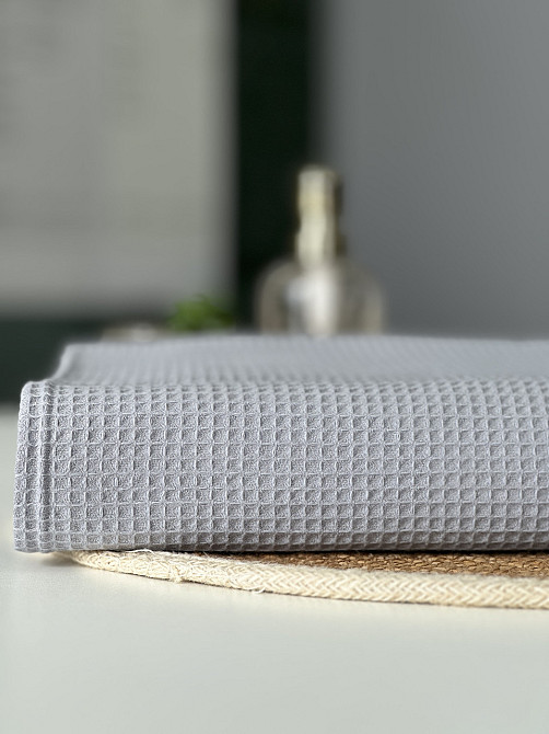 Вафельний рушник Ideal Textile 100х150 см 220 г/м2 (56861026) Сірий Чернівці - фото 5