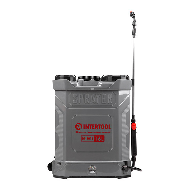 Обприскувач акумуляторний ранцевий 16 л, 3.1 л/хв, батарея 12 В/8 Аг INTERTOOL DT-9016 Київ - фото 1