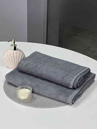 Комплект махровых полотенец Ideal Textile 2 шт (50х90см + 70х140см) (56860378) Серый Черновцы
