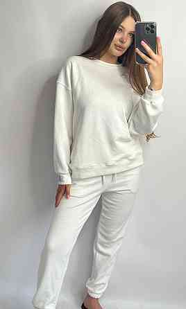 Костюм спортивний жіночий трикотажний Молочний XS-S Харків