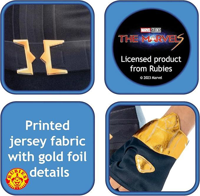 Костюм Капітан Марвел для жінок, комбінезон ліцензійний Captain Marvel супергероя з емблемою, рукавичками для Хелловіну, косплею Київ - фото 4