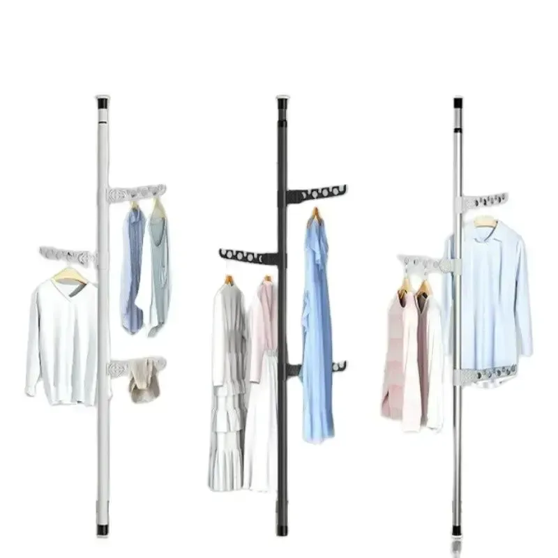 Вешалка от пола до потолка Hanger floor to ceiling для одежды, сушилка отдельностоящая телескопическая Коломия - фото 4