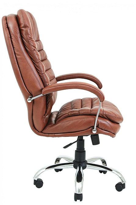 Офисное Кресло Руководителя Richman Valencia Zeus Deluxe Bright Хром М3 MultiBlock Коричневый Киев - изображение 3