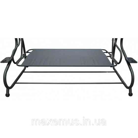 Садовые качели для дачи и дома трехместные уличные качели с навесом Bonro Garden BW-002 дачные качели серые Мостиська