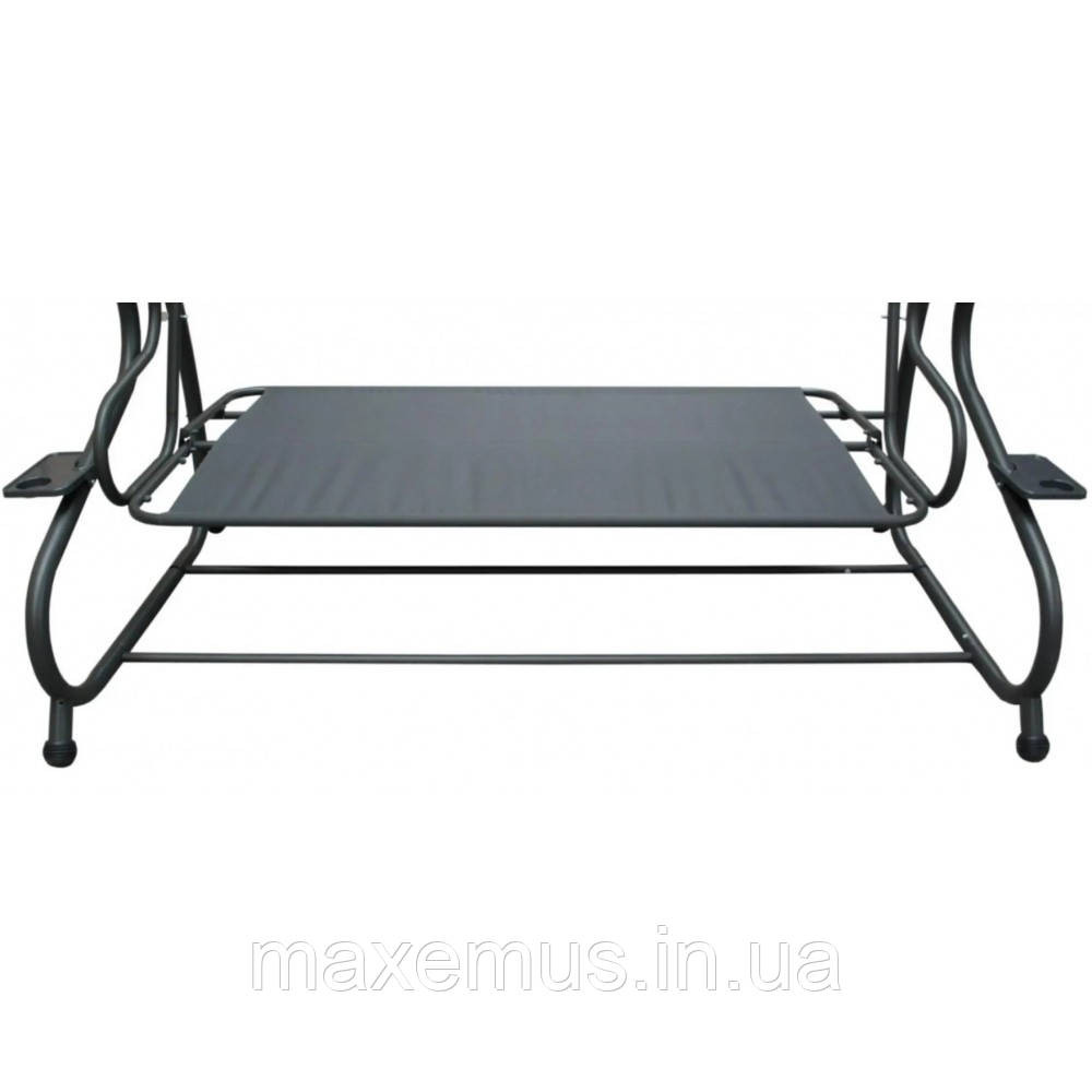 Садовые качели для дачи и дома трехместные уличные качели с навесом Bonro Garden BW-002 дачные качели серые Мостиська - фото 6