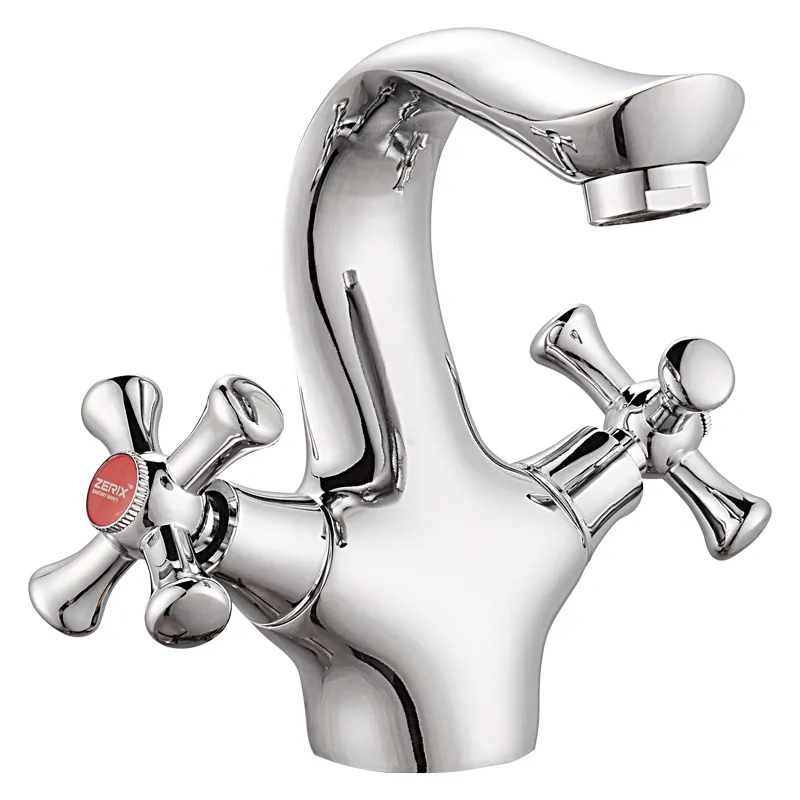 Сучасний змішувач для умивальника Zerix MED-A 827 з глянцевим покриттям Харків - фото 1