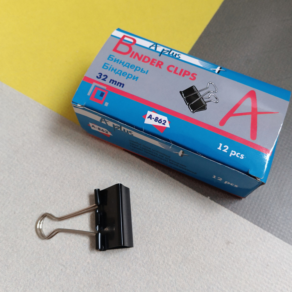 Біндер металевий 32 мм, black поштучно Київ - фото 1