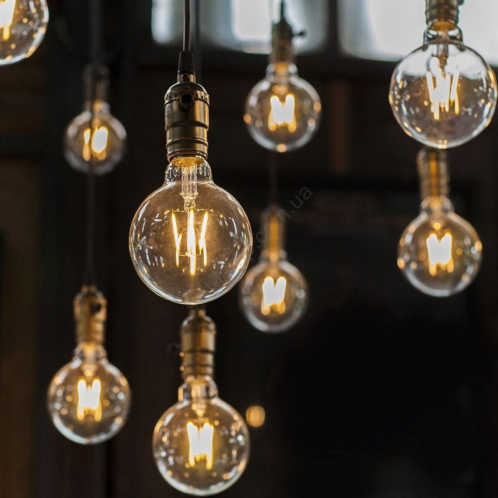 Светодиодная лампа Эдисона E27 10W дымированная Lusta со спиральной нитью накаливания Дніпро - фото 5