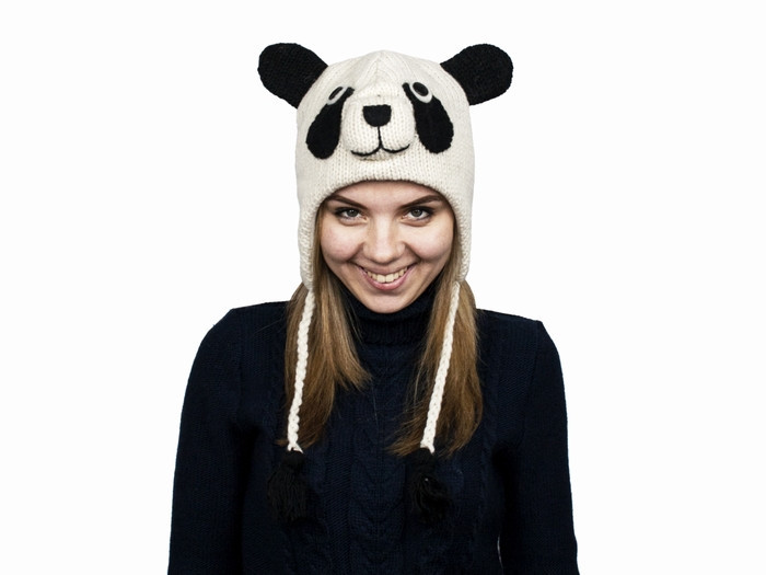 Шапка тепла дитяча для хлопчика Панда Київ - фото 1