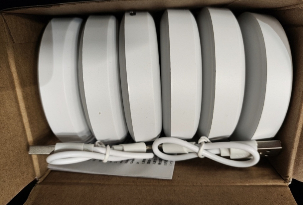 LED світильники-нічники з датчиком руху 6 шт з 2 USB кабелями в комплекті Теплий (0822) Сміла - фото 5