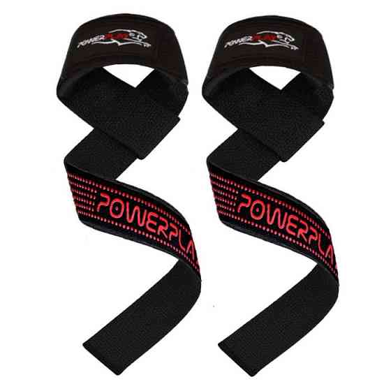 Лямки для тяги PowerPlay 7064 Чорно-Червоні Київ