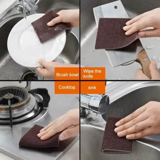 Абразивная губка для чистки посуды sandpaper AND-5599 Коломия