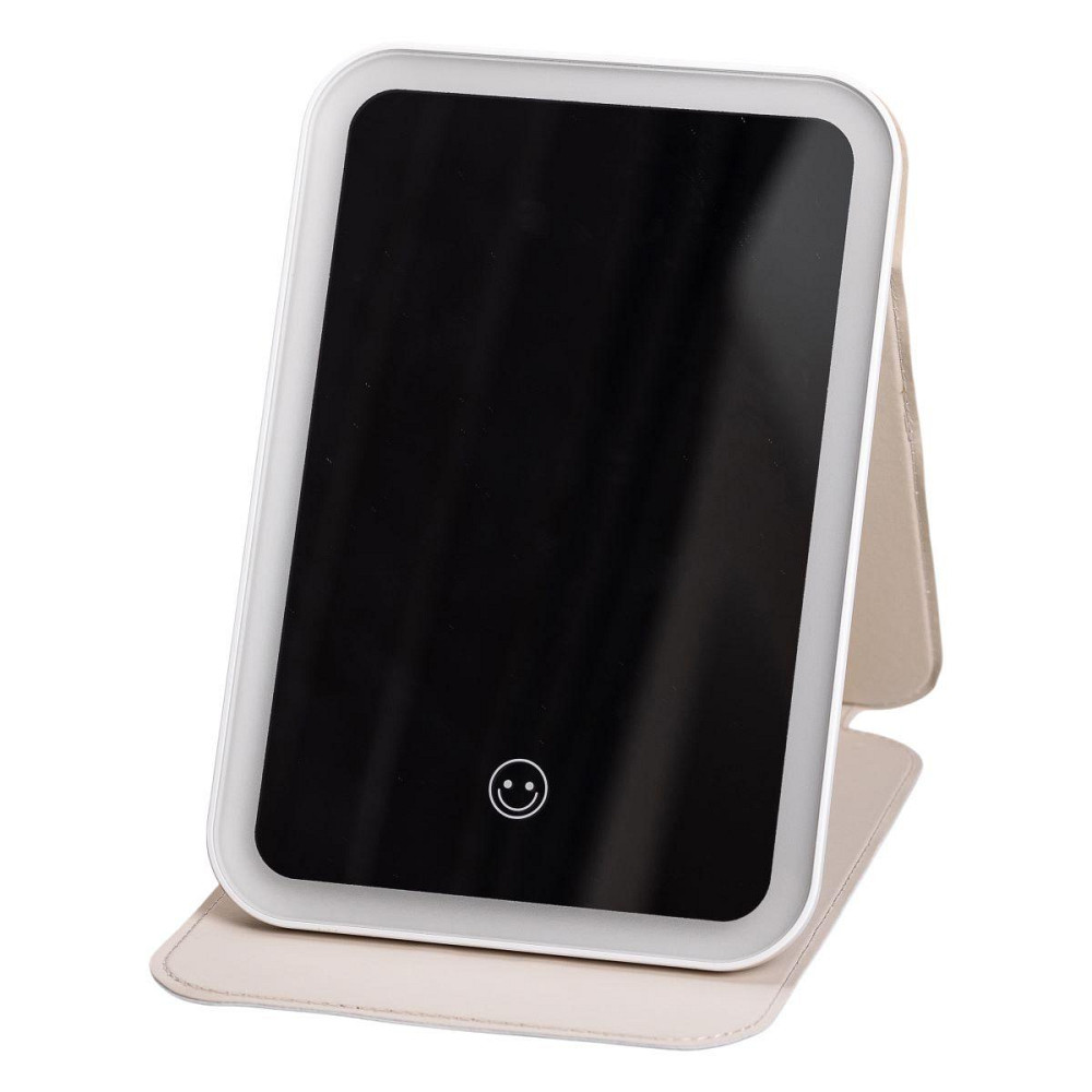 Дзеркало з лед підсвічуванням настільне складне 19.5х13.5 см косметичне для макіяжу HP-10-8AV Київ - фото 1