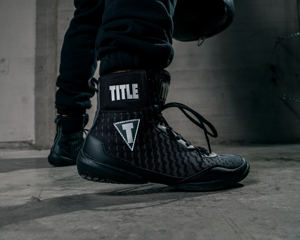 Боксерки (боксерське взуття) TITLE Boxing Predator II Shoes 2.0 Black/Grey 38.5р. Каменское - изображение 6