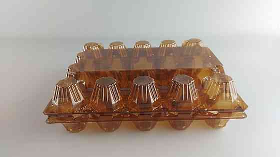 Упаковка для куриных яиц 20 ячеек КОРИЧНЕВАЯ верх и низ (50 шт) Харьков