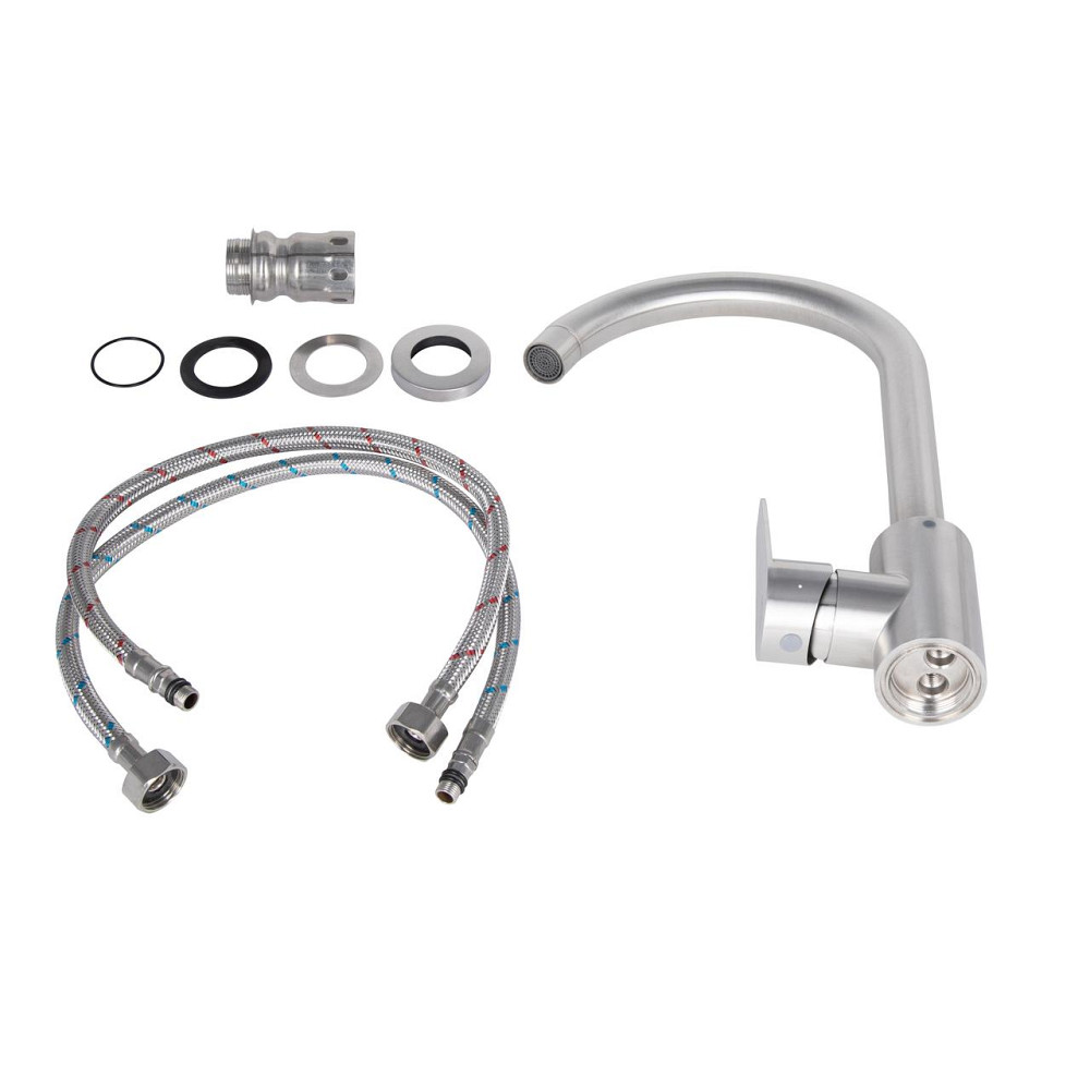 Смеситель для кухни Lidz Vida 015F (k35) LDVID015FNKS43355 Nickel Киев - изображение 5