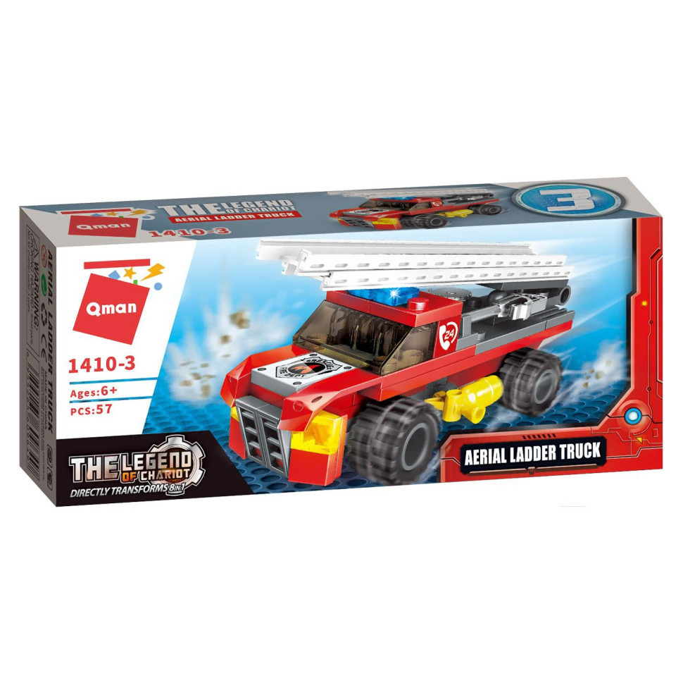 Конструктор Qman 1410-1-8 Пожарная техника, 79 дет Aerial Ladder Truck Винница - изображение 1