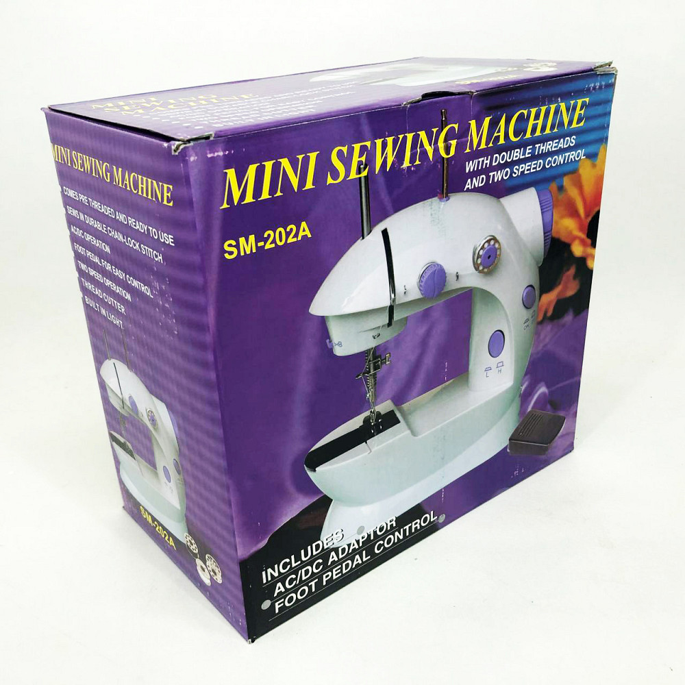 Міні швейна машинка з оверлоком, Машинка швейна побутова дитяча пластик ручне керування SY-24 Львів - фото 5