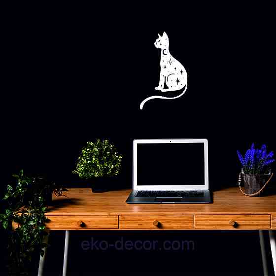 Декоративне настінне 3D Панно «Кіт» Декор на стіну з об'ємом Київ