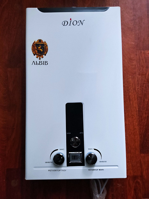 Газова колонка напівтурбо Dion JSD 10 F проточний водонагрівач з примусовою витяжкою 10 л/хв автоматичний розпал + димохід Тернопіль - фото 1