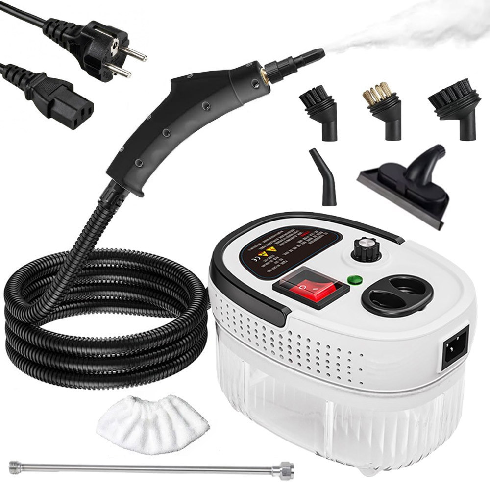 Портативний пароочисник для дому, 2500 Вт, 1,2 л + 8 насадок / Парогенератор для прибирання / Паровий очищувач Київ - фото 4