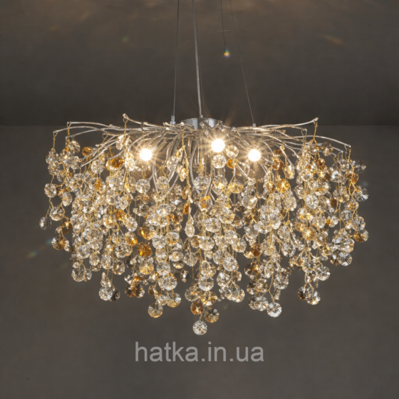 Люстра хрустальная подвесная Sirius WM-7015/800 хром Киев