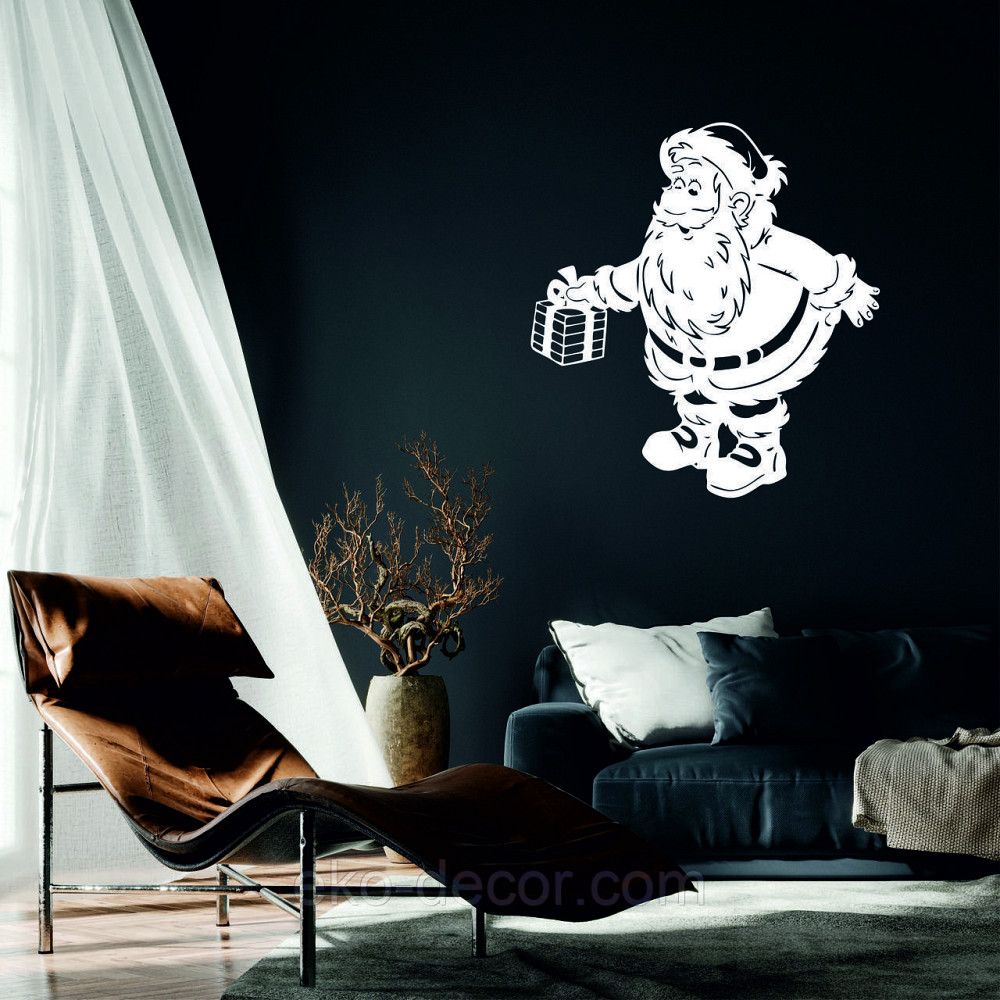 Декоративное настенное Панно «Дед Мороз», Декор на стену 70*65 см Киев - изображение 1