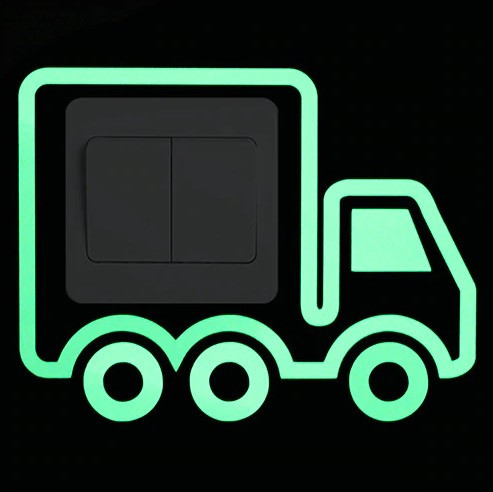 Люмінесцентна наклейка "Машинка" - 20*14см Київ - фото 1