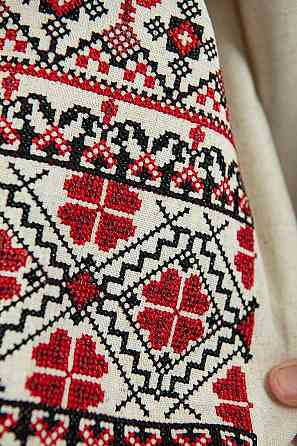 Вышиванка для девочек, натуральная льняная, топ Киев