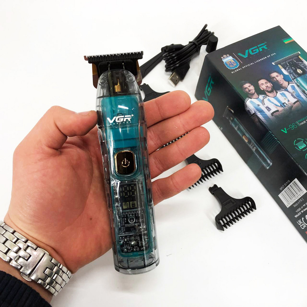 Електромашинка для волосся VGR, Машинка для стрижки чоловіча Машинка стрижки волосся і потилиці KH-89 Львів - фото 7