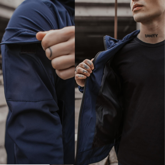 Костюм Softshell куртка с капюшоном и штаны с манжетами софтшел синий Easy L Одесса