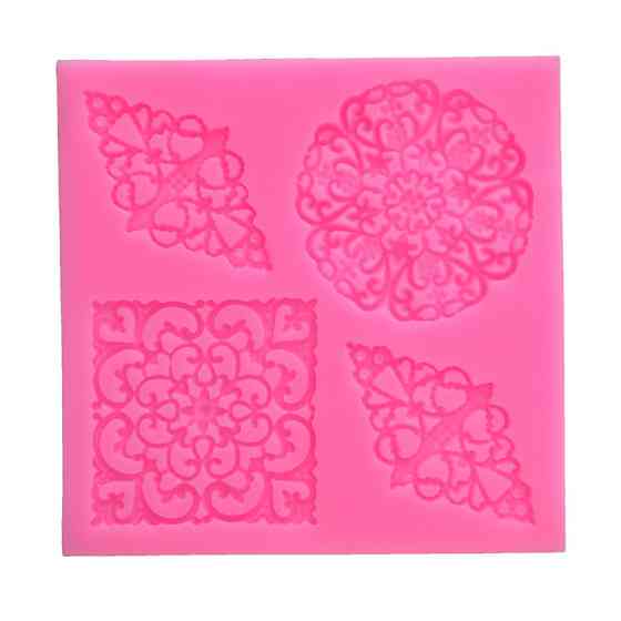 Молд силиконовый Абстракция 84 на 85 мм розовый Киев