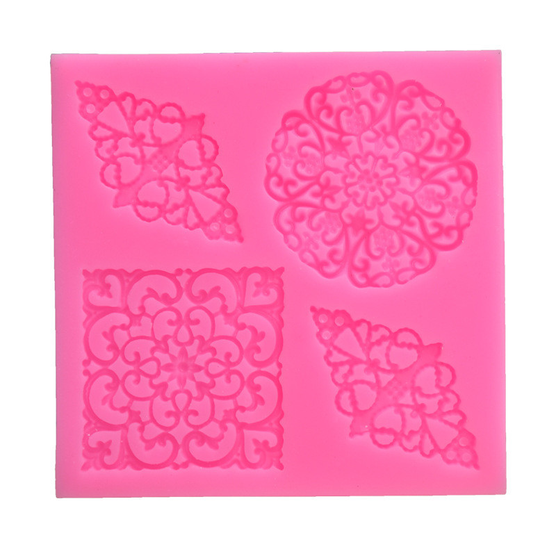 Молд силиконовый Абстракция 84 на 85 мм розовый Киев - изображение 6