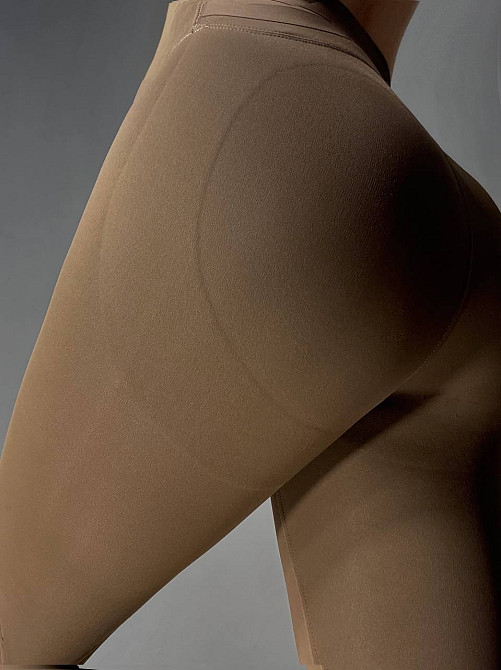 Лосины женские You Are Peri 24052 утепленные на флисе пуш ап с надписью коричневые, коричневый, M Киев - изображение 5