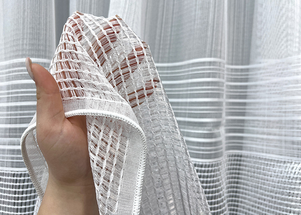 Тюль VR-Textil 2024т Жаккард Белый 400х270 см (42-1095) Киев - изображение 4