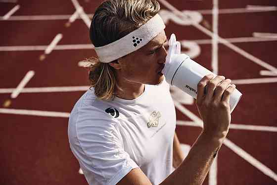 Шейкер спортивний SmartShake металевий Reforce Stainless Steel 30oz/900ml White Кам'янське