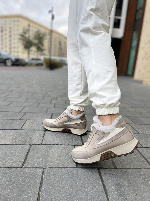 Ditas Кроссовки женские DITAS капучино натуральная кожа+замша зимние 38р.39р.41р. (5291) Коломия - фото 7