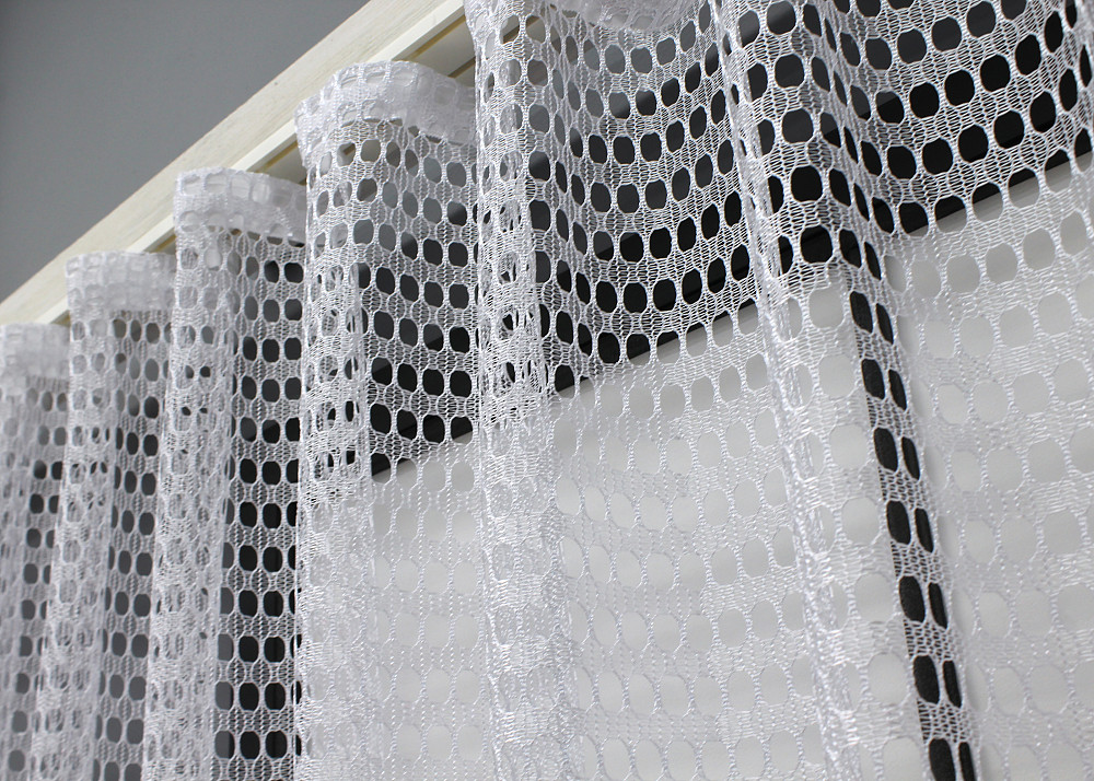 Кухонная арка VR-Textil № 000к сетка с бахромой белый с золотистым 270х150 см (51-196) Киев - изображение 5