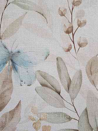 Шпалери вінілові на флізеліні метрові Sintra Edelina прованс квіти листя гілки метелика бежеві бірюзові Київ