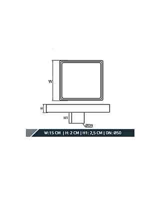 Трап душевой TILLO TM131-15 15х15см (000026801) Киев