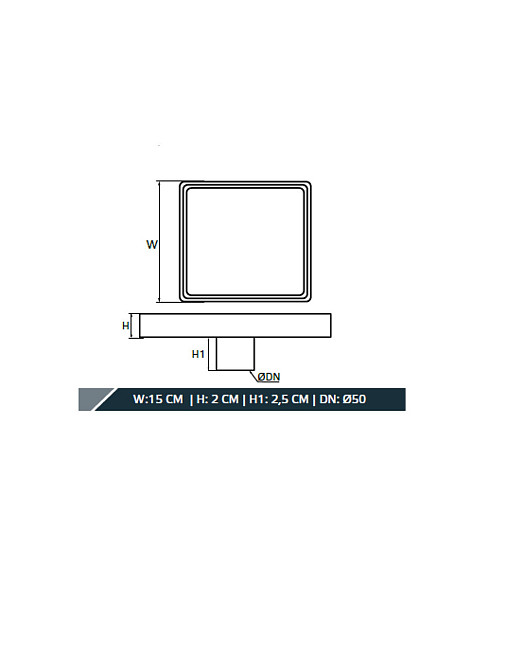 Трап душевой TILLO TM131-15 15х15см (000026801) Киев - изображение 5