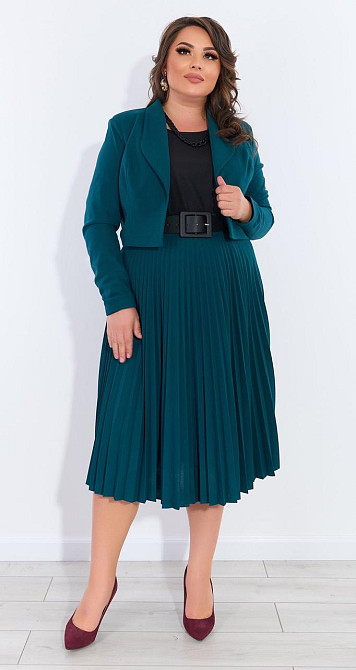 Гарний костюм зі спідницею плісе (52) Київ - фото 2