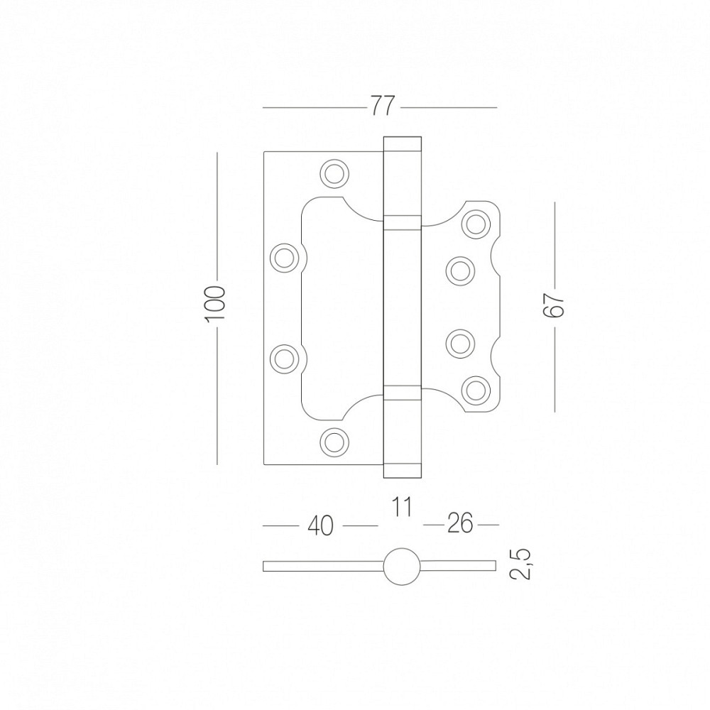 ЗАВИСА ДЛЯ ДВЕРЕЙ УНИВЕРСАЛЬНАЯ НЕВРЕЗНАЯ НВ-100 AB СТАРА БРОНЗА Киев - изображение 2
