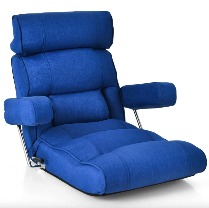 Крісло-диван Costway Mary підлогове з підлокітниками синій Киев - изображение 1